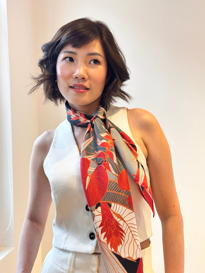 Tropical Party Silk Scarf