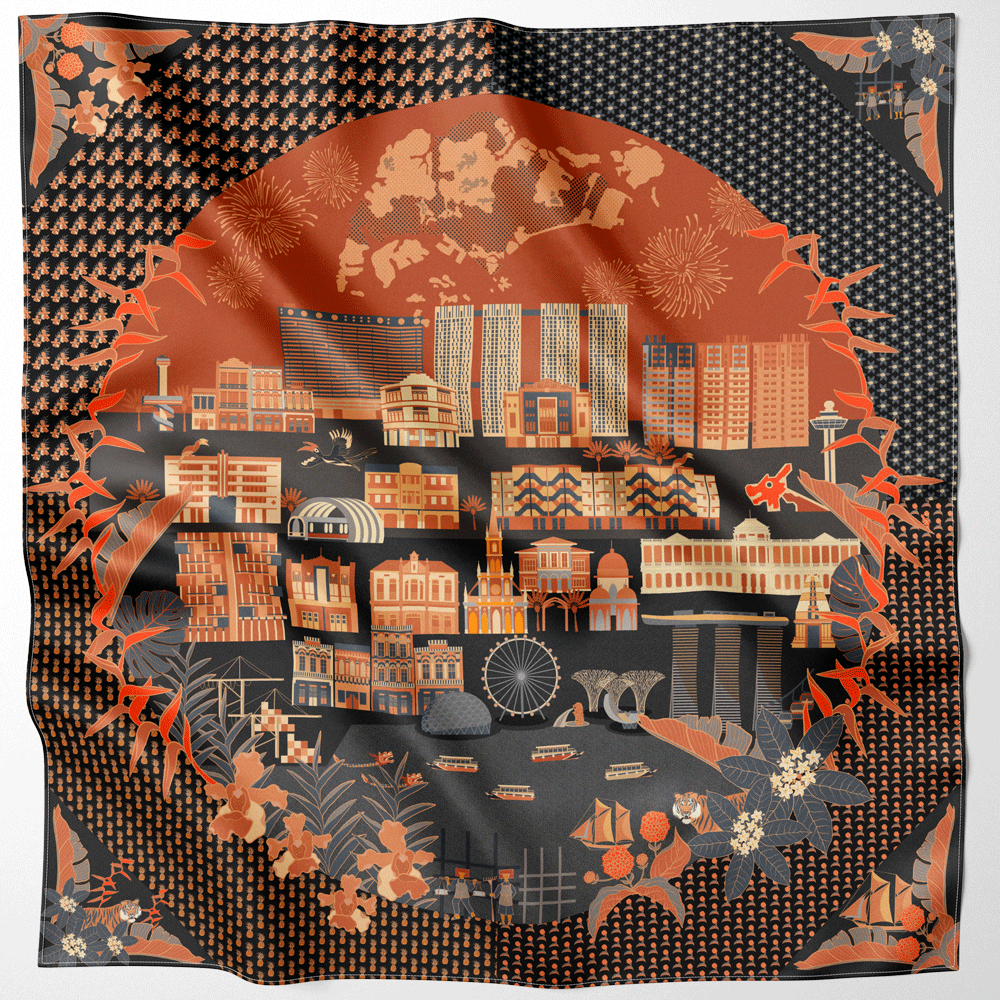 Singapore Legacy Neckerchief Silk