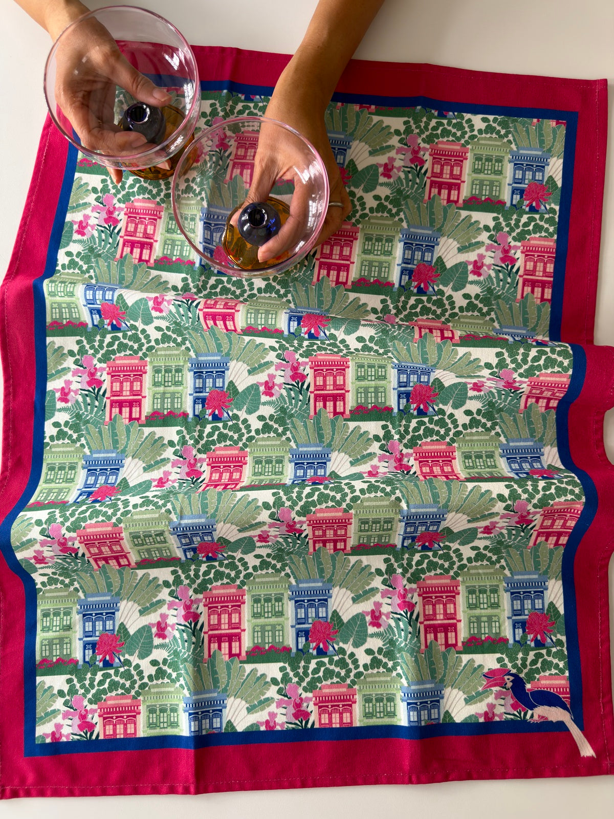 Tea Towel Singapore Shophouses