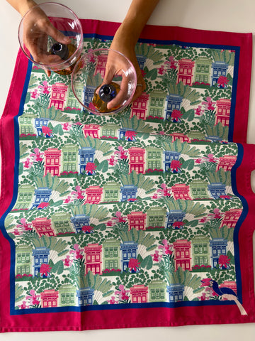 Linen Table Runner Singapore Garden City – BINARY STYLE