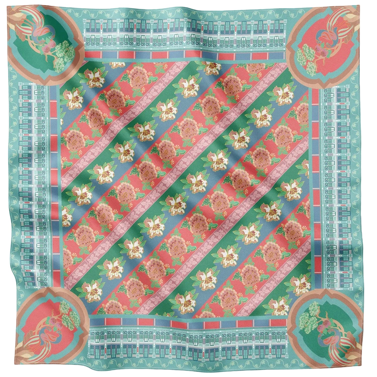 Singapore Terrace Houses Silk Scarf