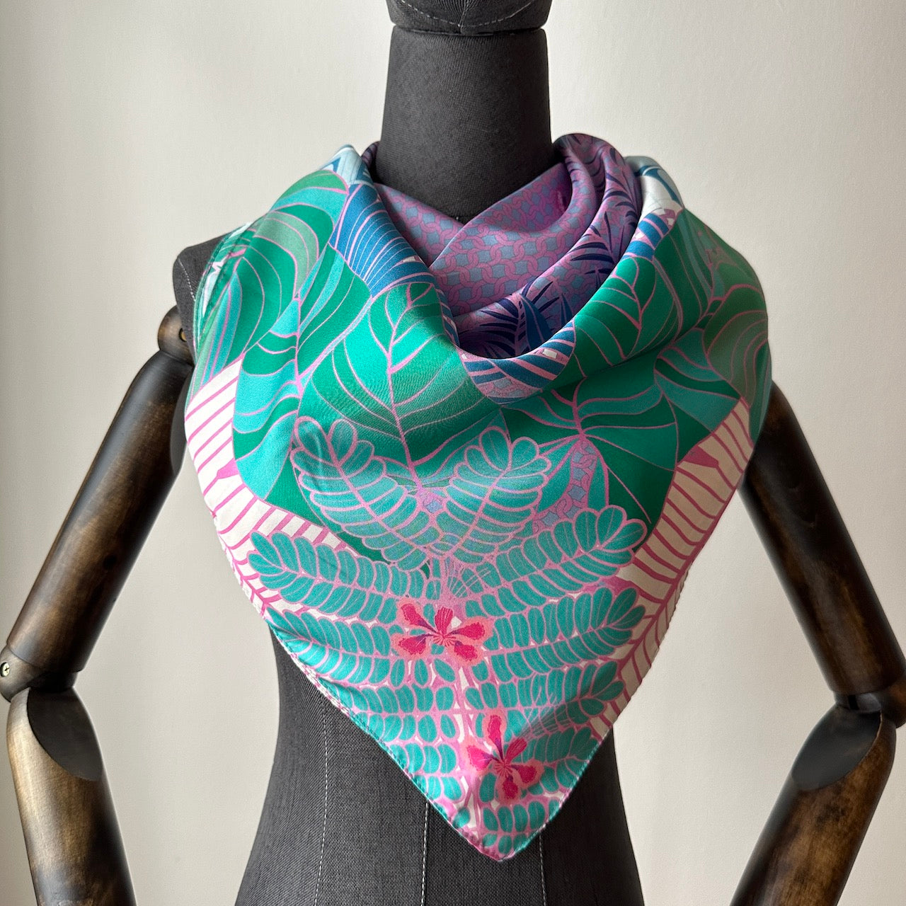 Tropical Art Deco Silk Scarf
