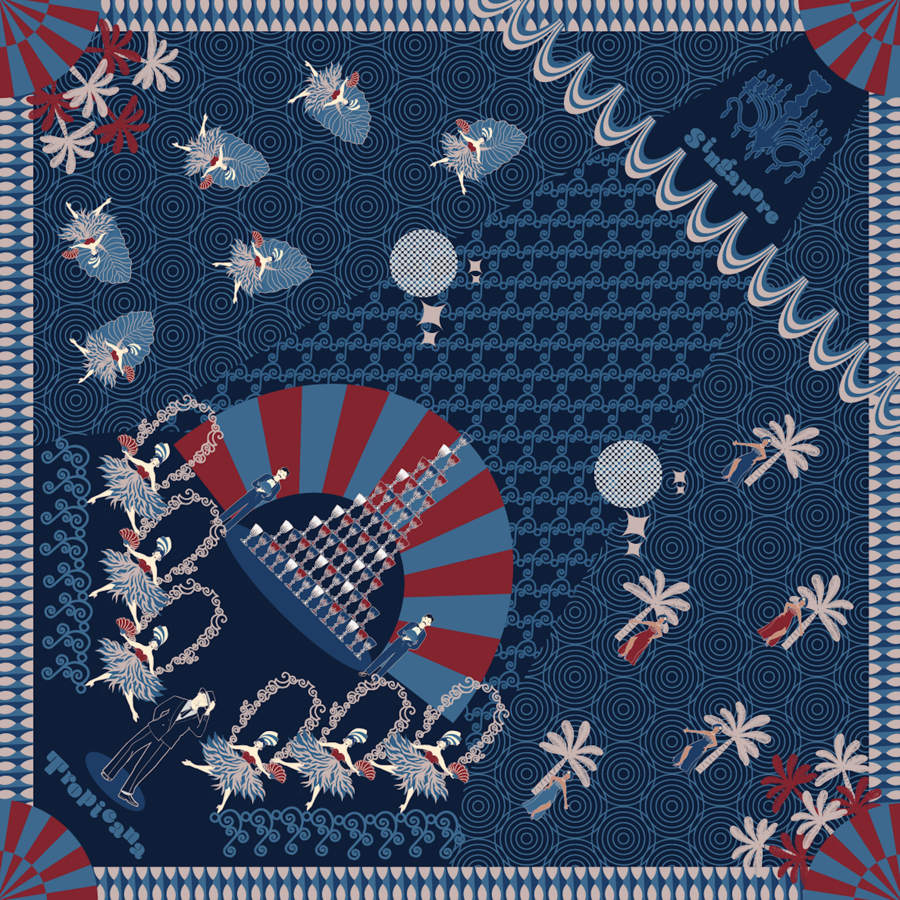 Tropicana Dream Silk Scarf