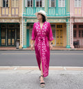 Madame Wong Dress - Heron Island Fuschia- Long