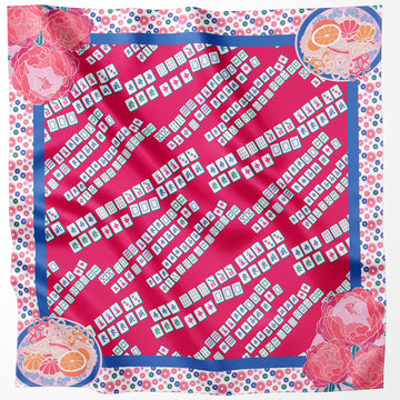 Aunty Carol's Lucky Tiles Premium Silk Scarf