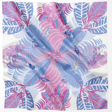Blooms and Butterflies of Singapore Cotton Scarf