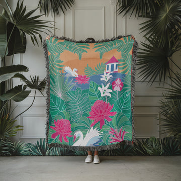 Botanic Oasis Throw Blanket