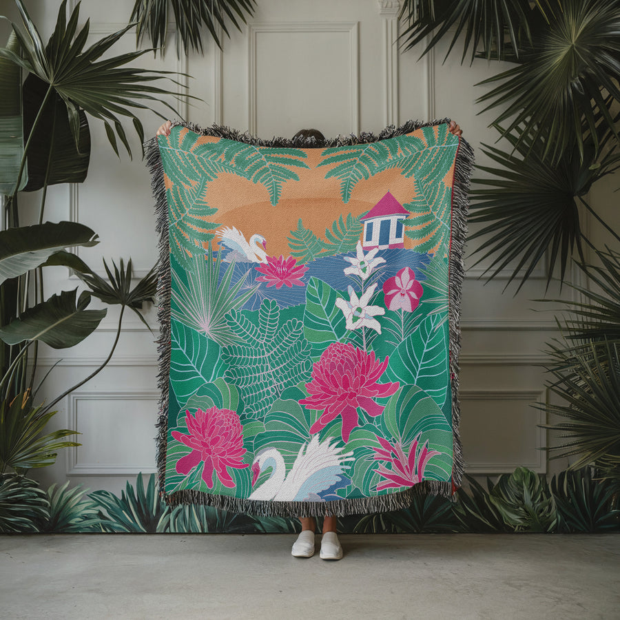 Botanic Oasis Throw Blanket