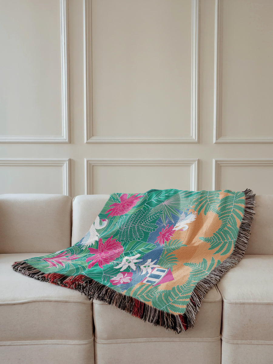Botanic Oasis Throw Blanket