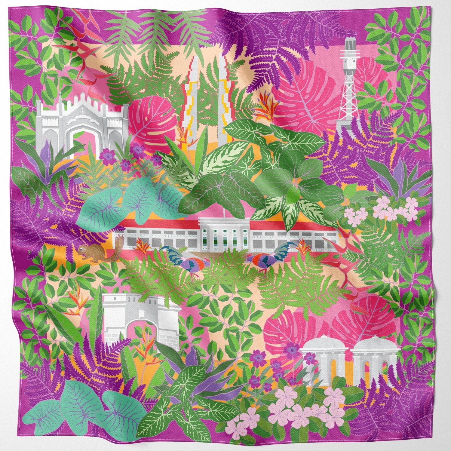 Fort Canning Hill Silk Scarf