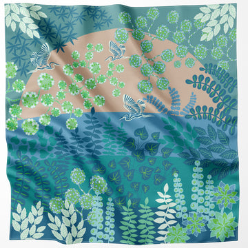 Herons of the Southern Islands Premium Silk Lyocell Scarf