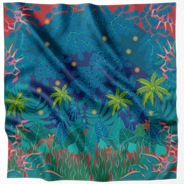 Isle of Wild Cats Premium Silk Scarf