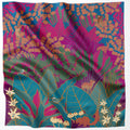 Colourful silk scarf inspired by the jungles of Singapore.
