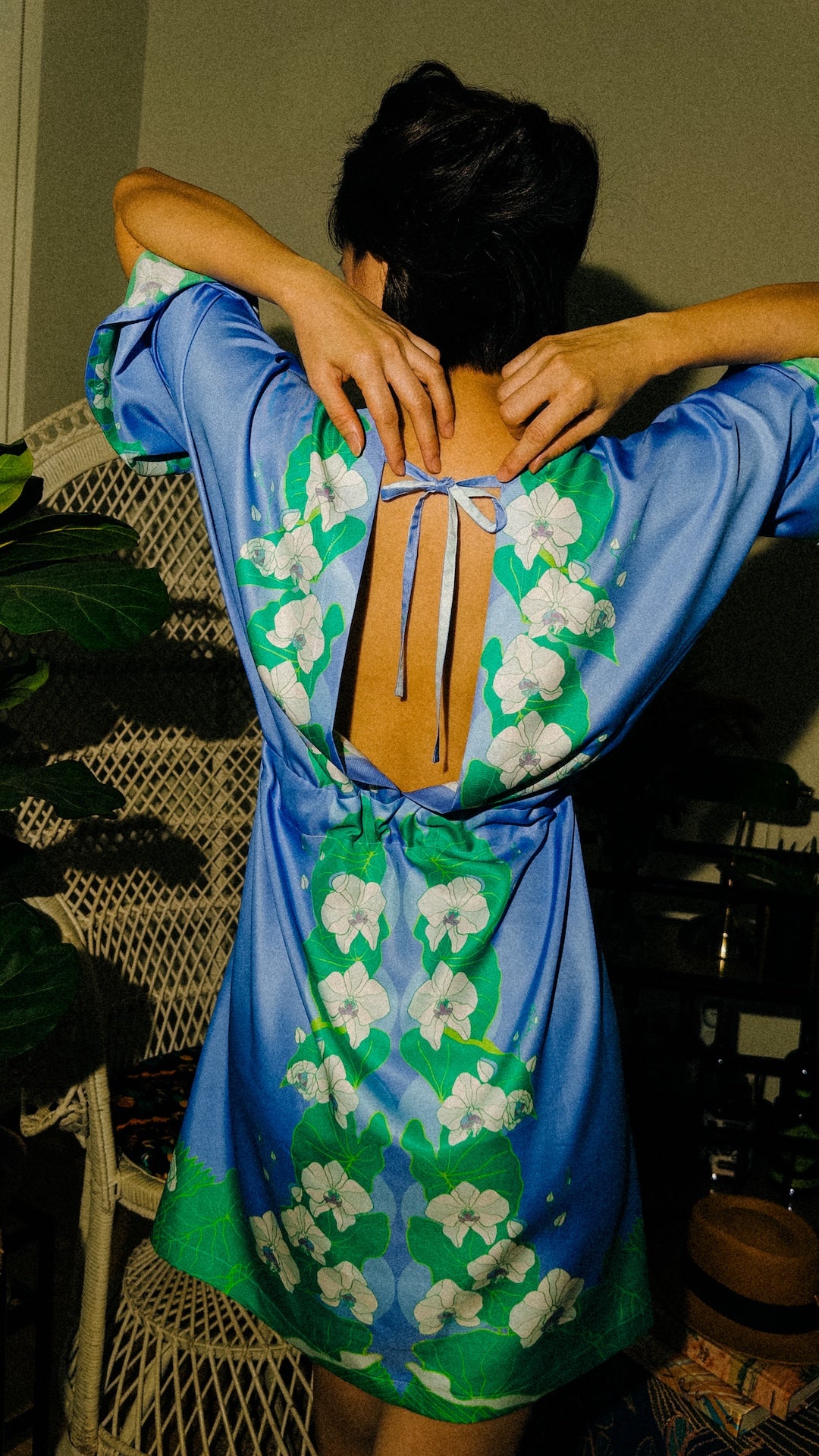 Madame Wong Dress - Orchid Garden - Short
