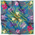 Orchidea Blue Cotton Scarf