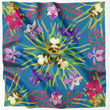 Orchidea Blue Re-Thread Scarf