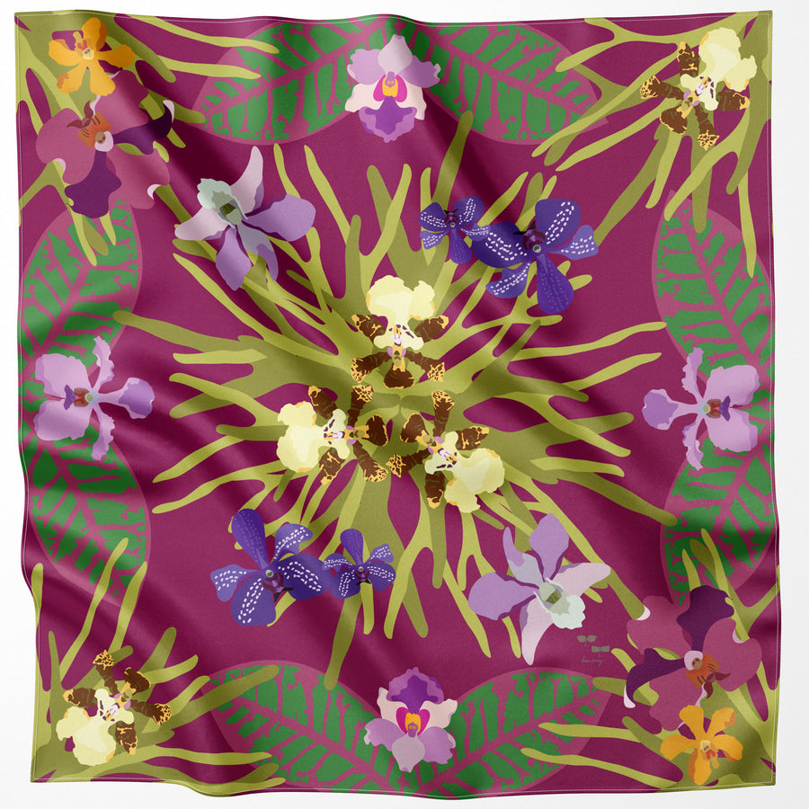 Orchidea Silk Scarf