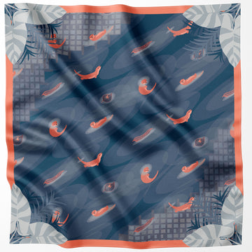 Playful Otter Cotton Scarf