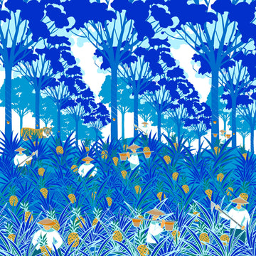 A Tropical Tale in Blue
