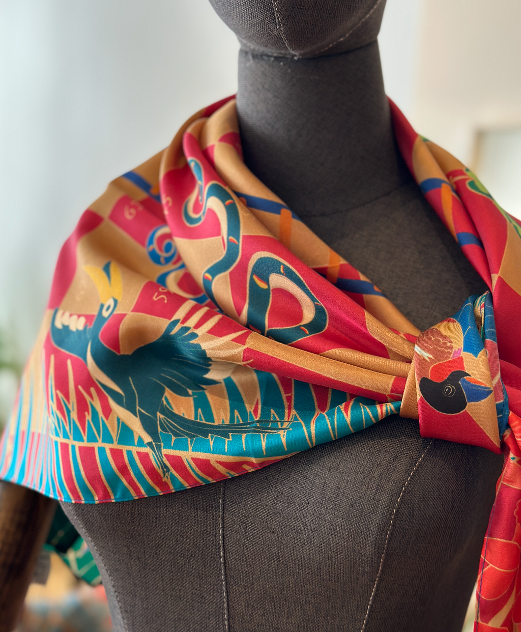 Snake and Ladder Silk Scarf