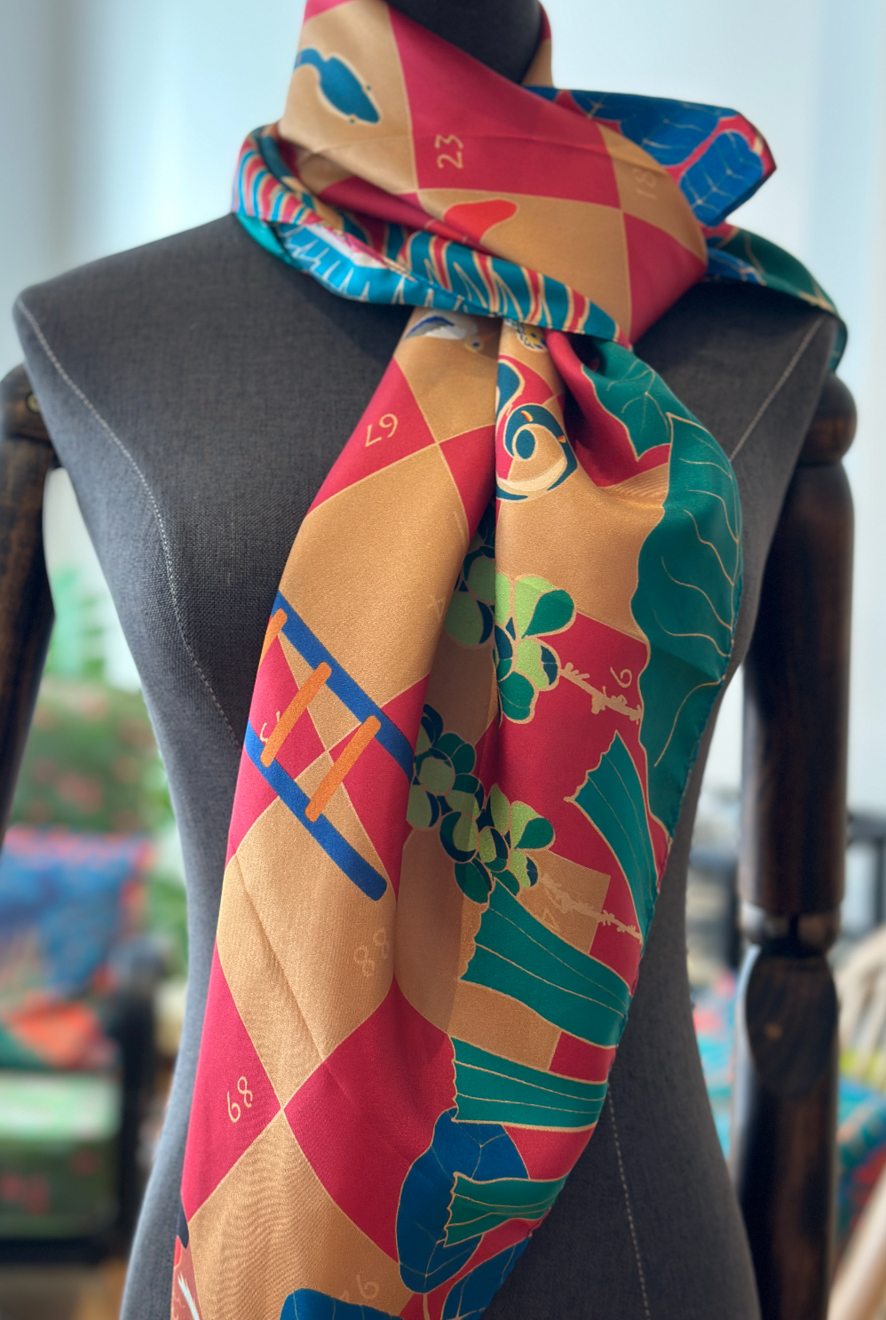Snake and Ladder Silk Scarf