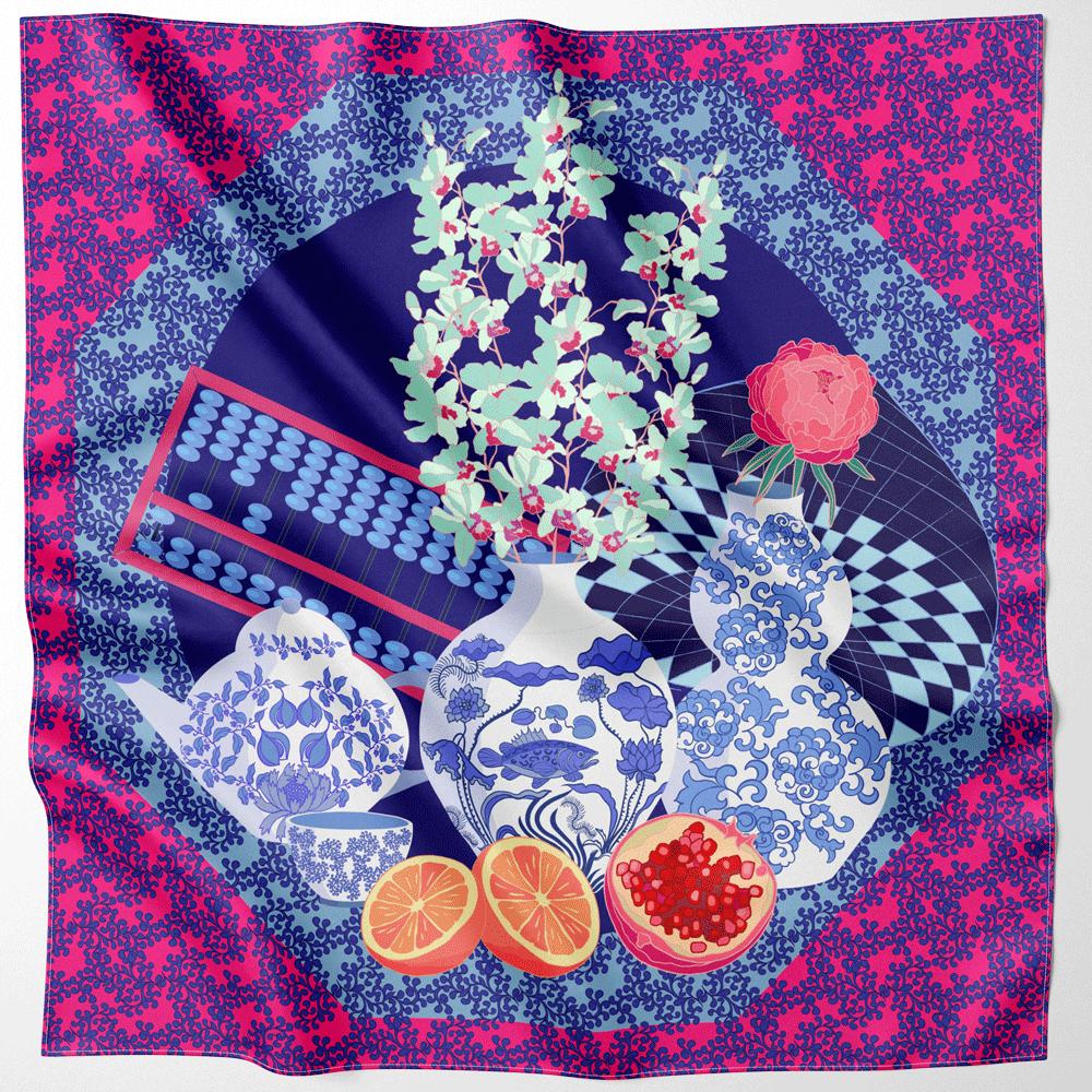 Straits Chinoiserie Neckerchief Silk