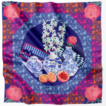 Straits Chinoiserie Premium Silk Scarf