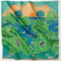 Sunset at the Wetland Silk Scarf