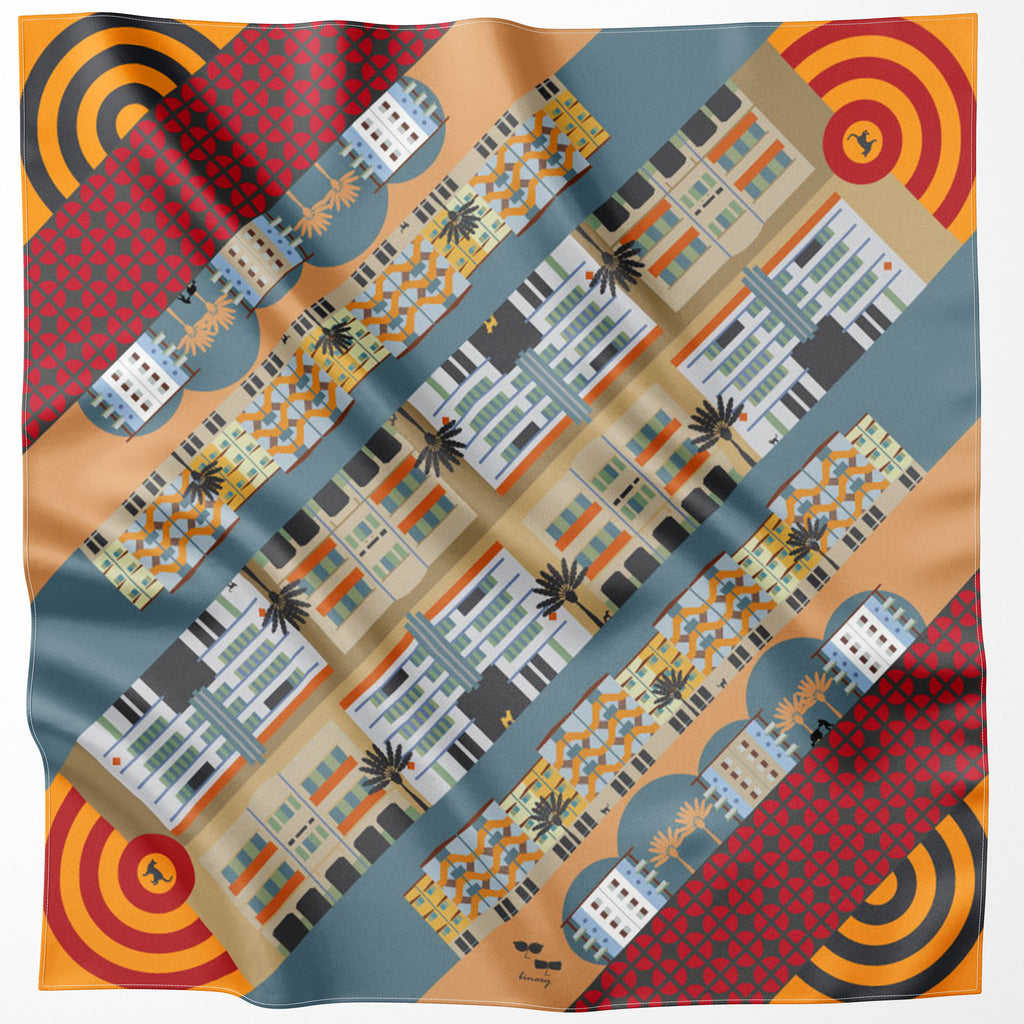 Tiong Bahru Silk Scarf and Pocket Square Bundle