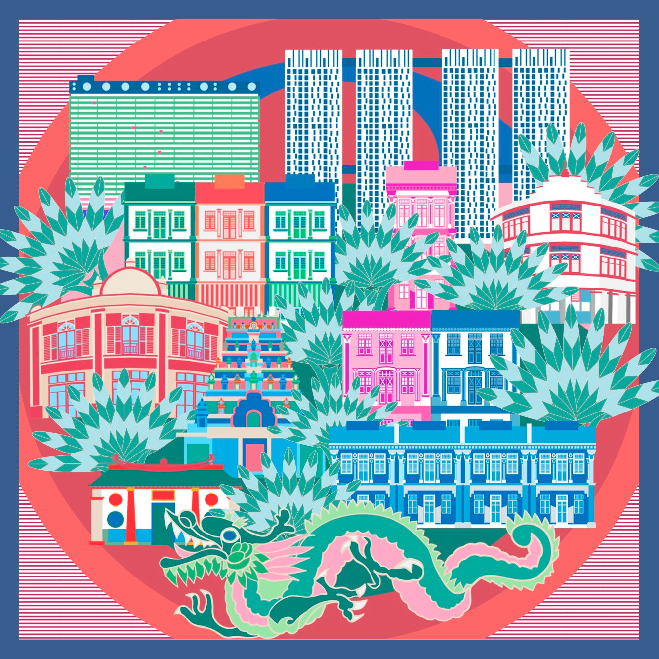 Tanjong Pagar Neckerchief Silk