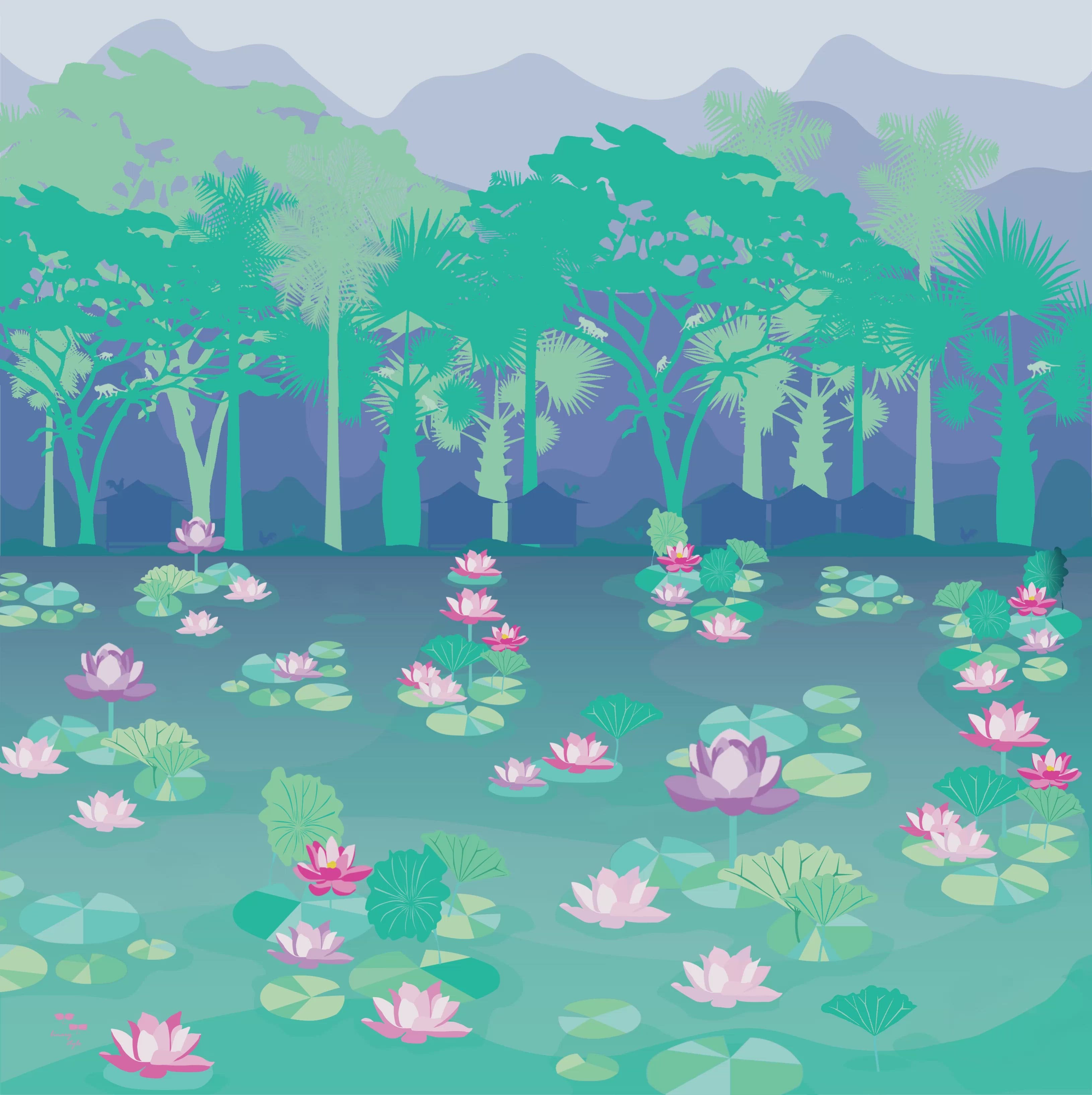 An Island Respite Cotton Scarf