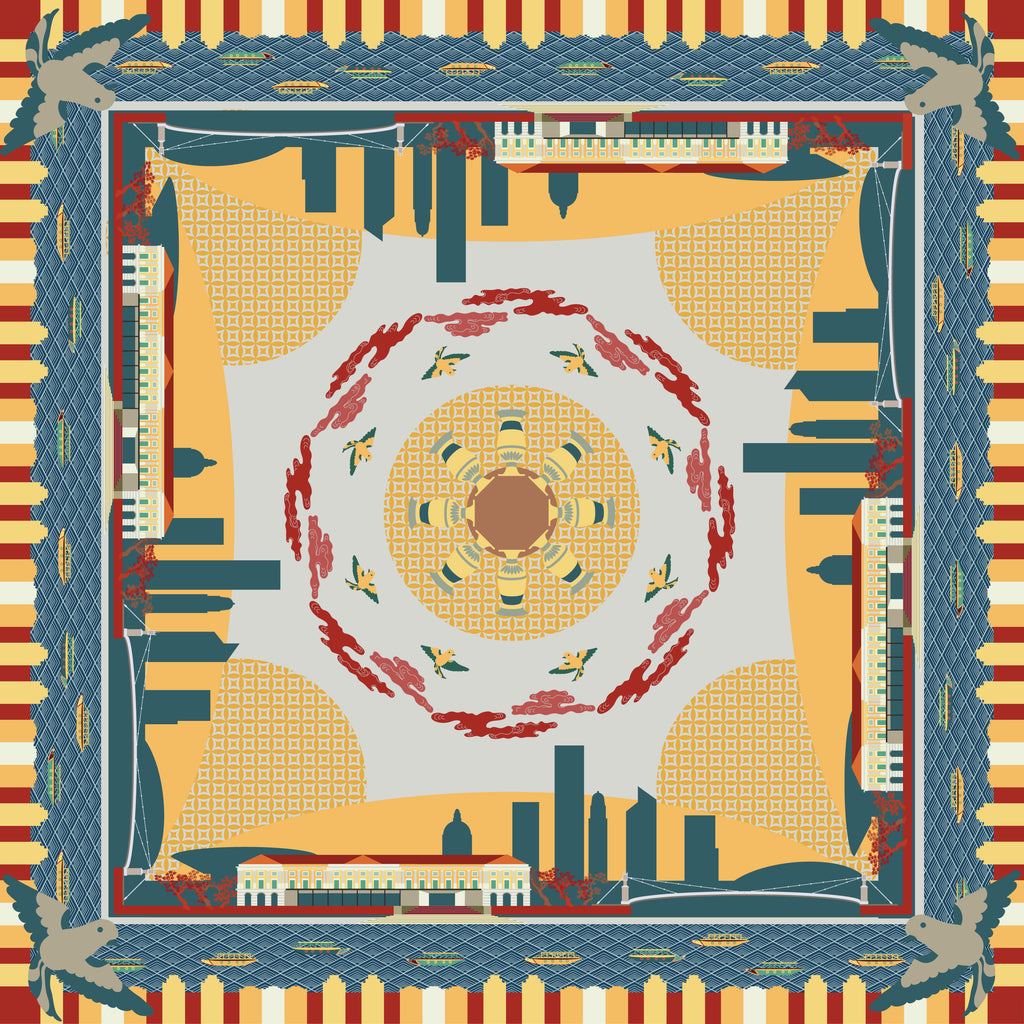 Museum by the River Chiffon Scarf