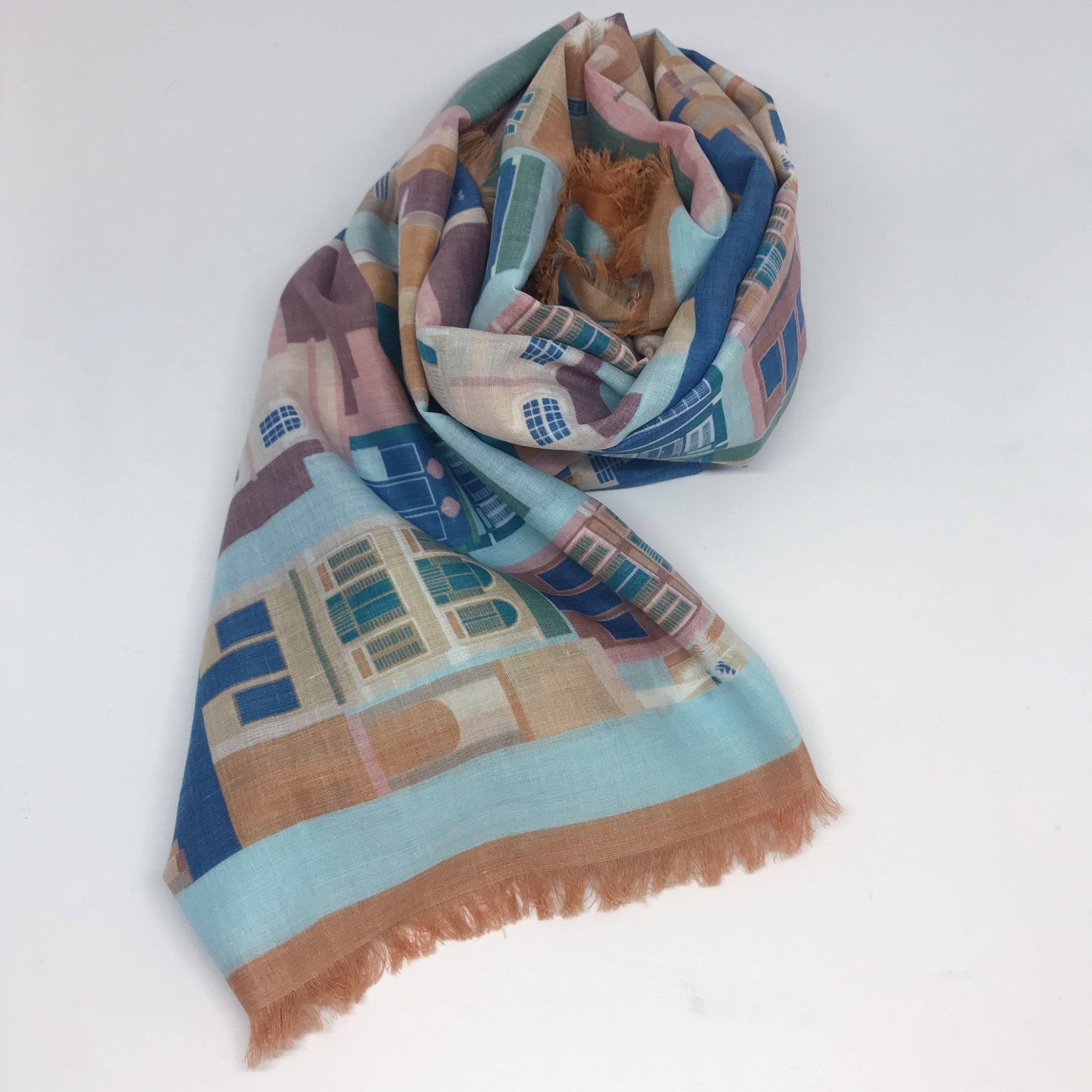 Shophouses of Singapore Cotton Scarf