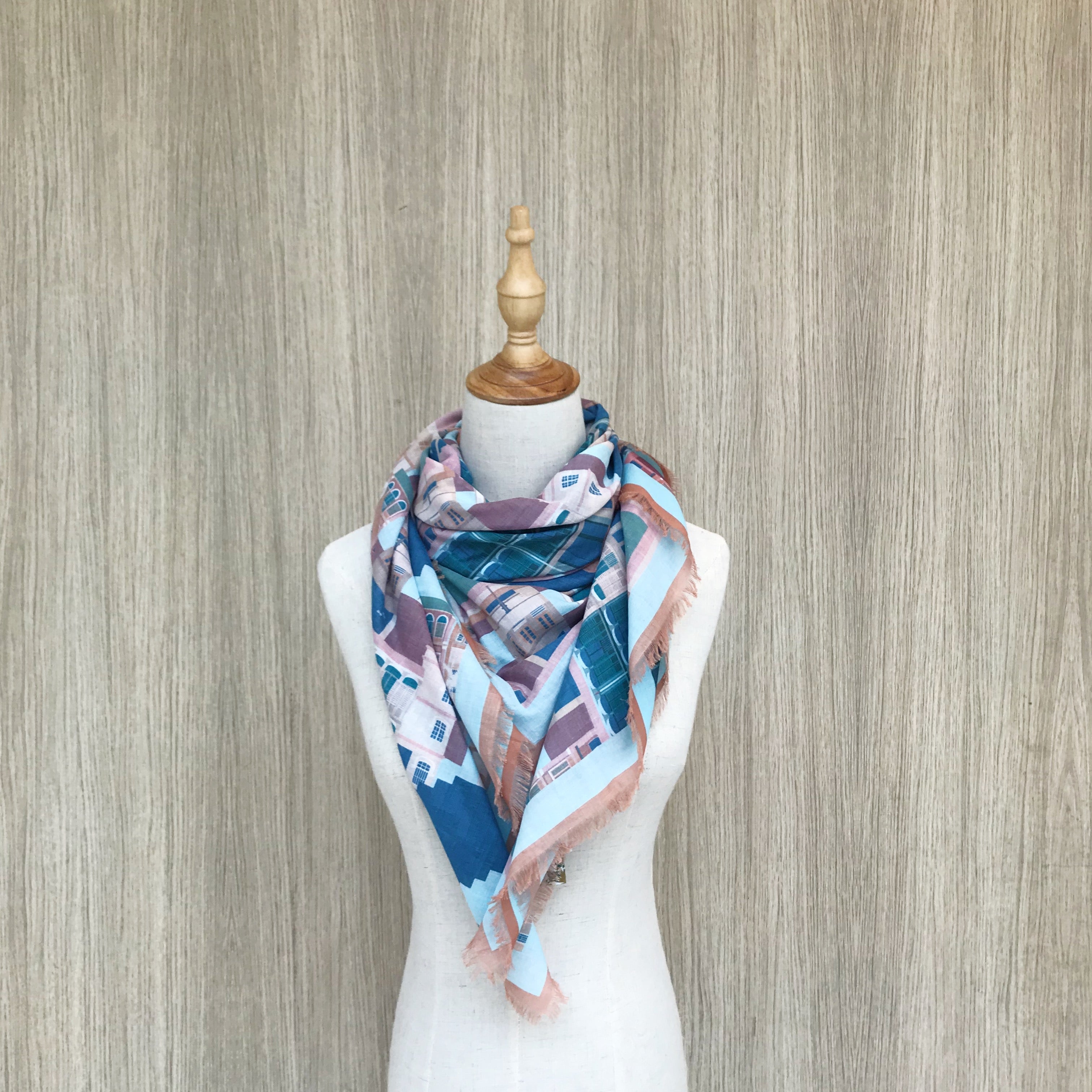 Shophouses of Singapore Cotton Scarf