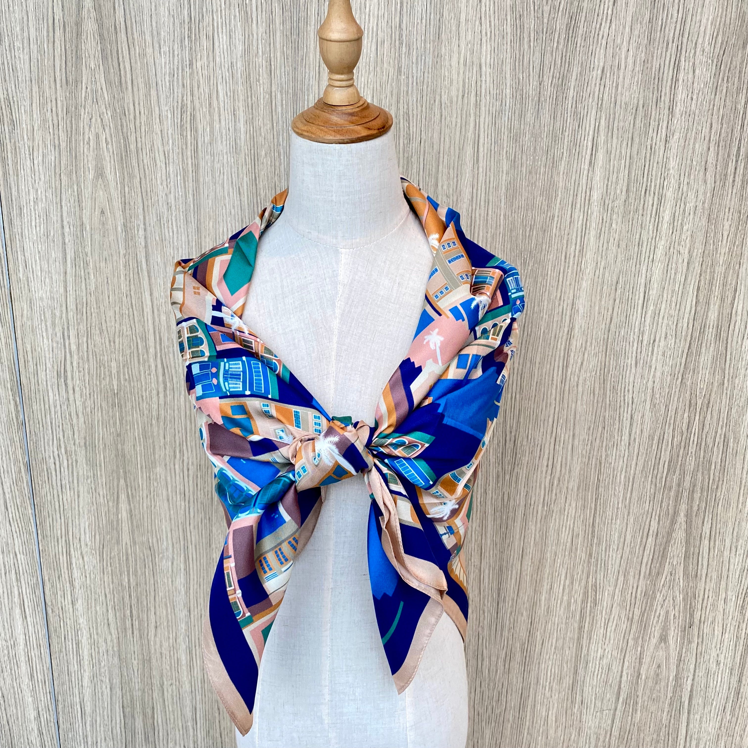 Shophouses of Singapore Silk Scarf – BINARY STYLE