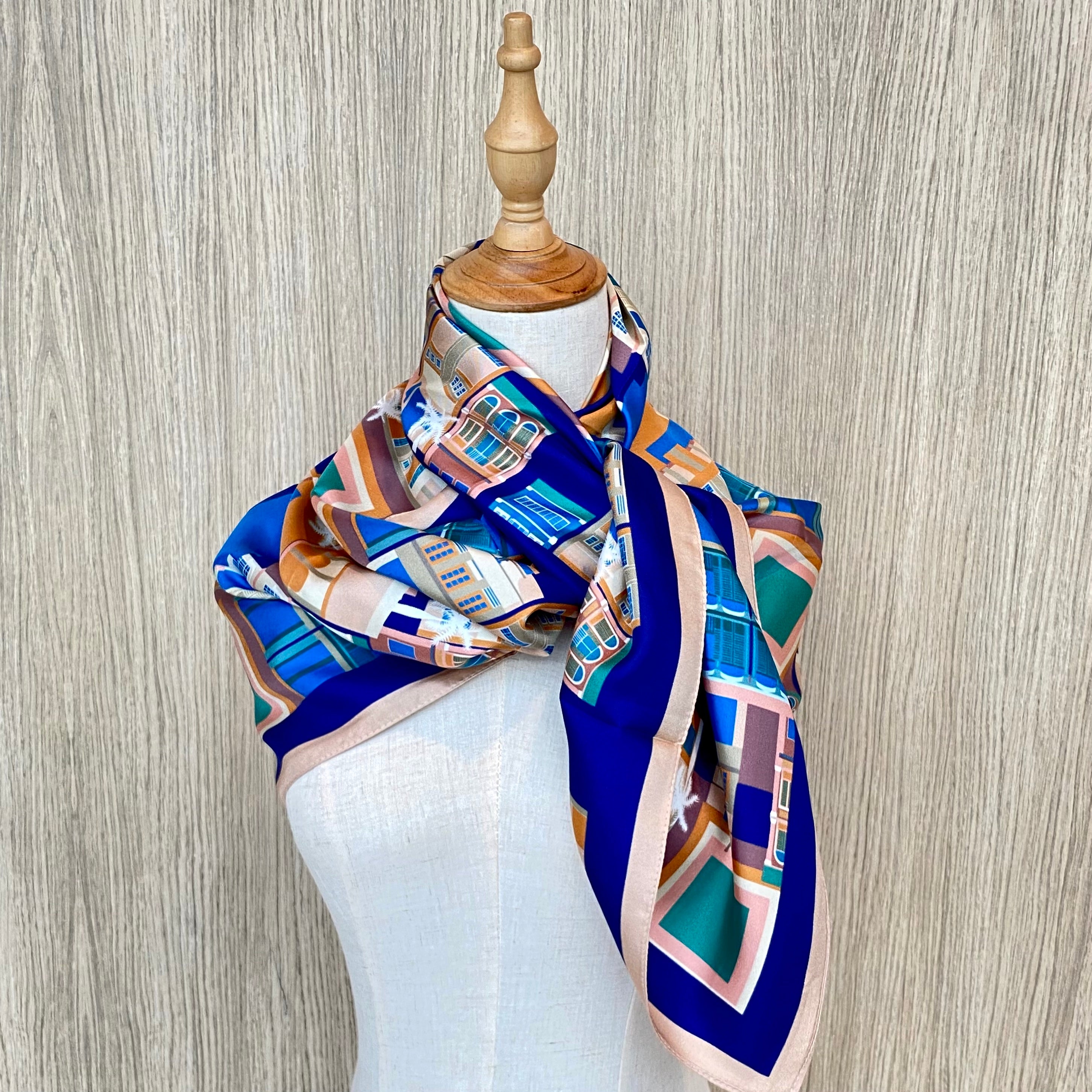 Shophouses of Singapore Silk Scarf – BINARY STYLE