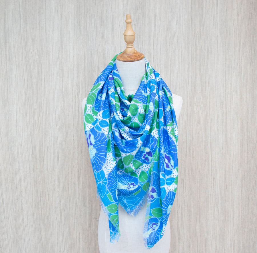 Butterfly Pea Flower Maxi Scarf
