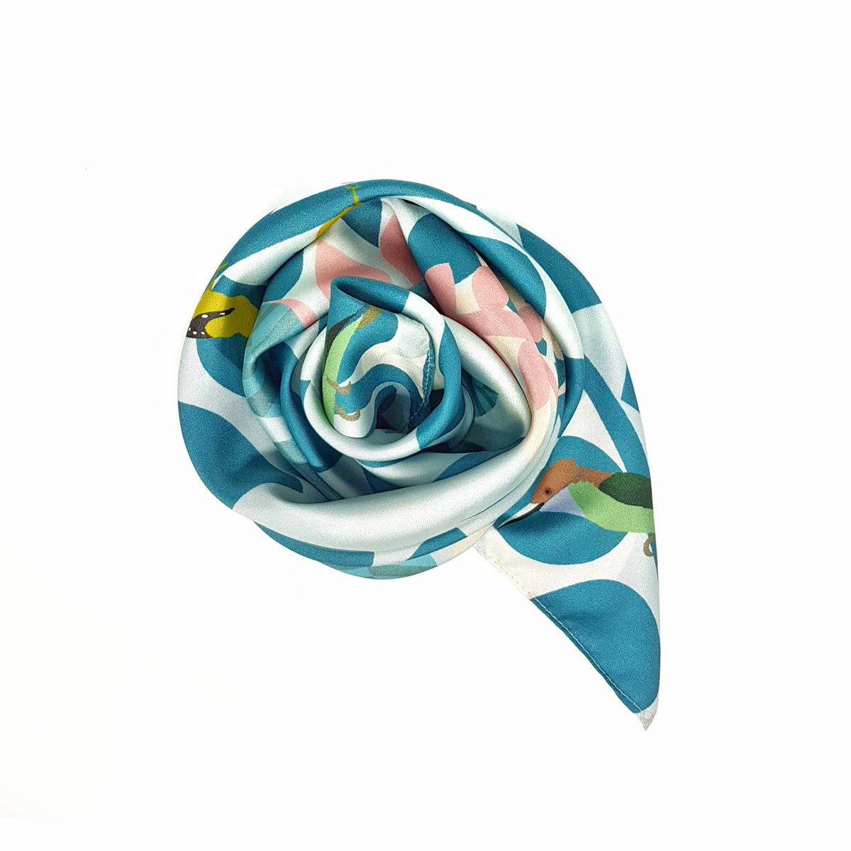Winged Friends in the Foliage Silk Scarf