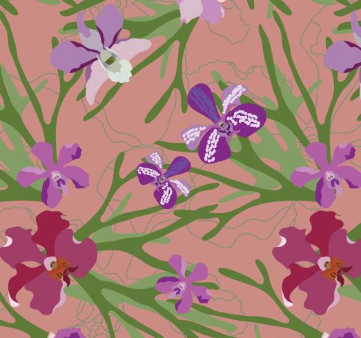 Long Orchidea- Cotton Silk