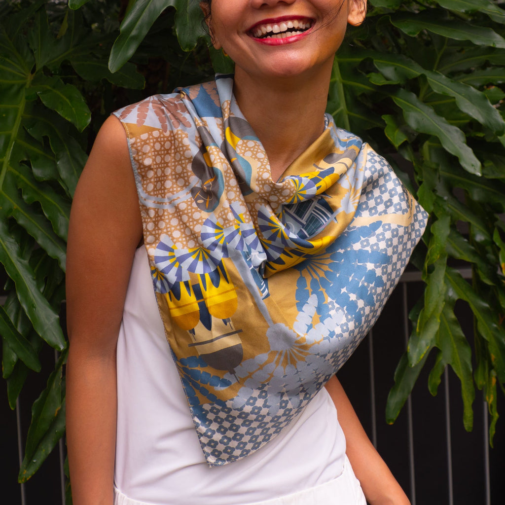 Enchanted Kampong Glam Silk Scarf