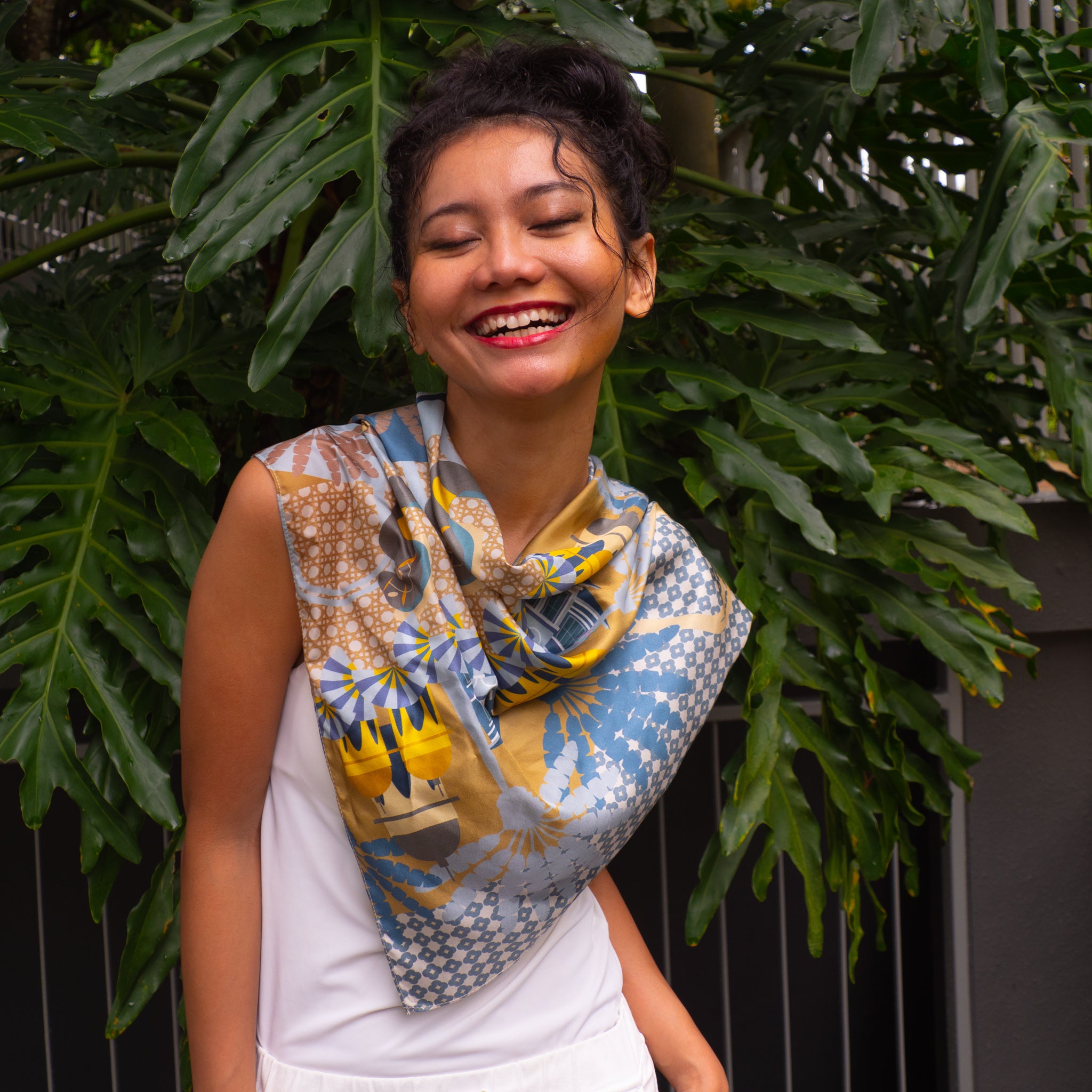 Enchanted Kampong Glam Silk Scarf