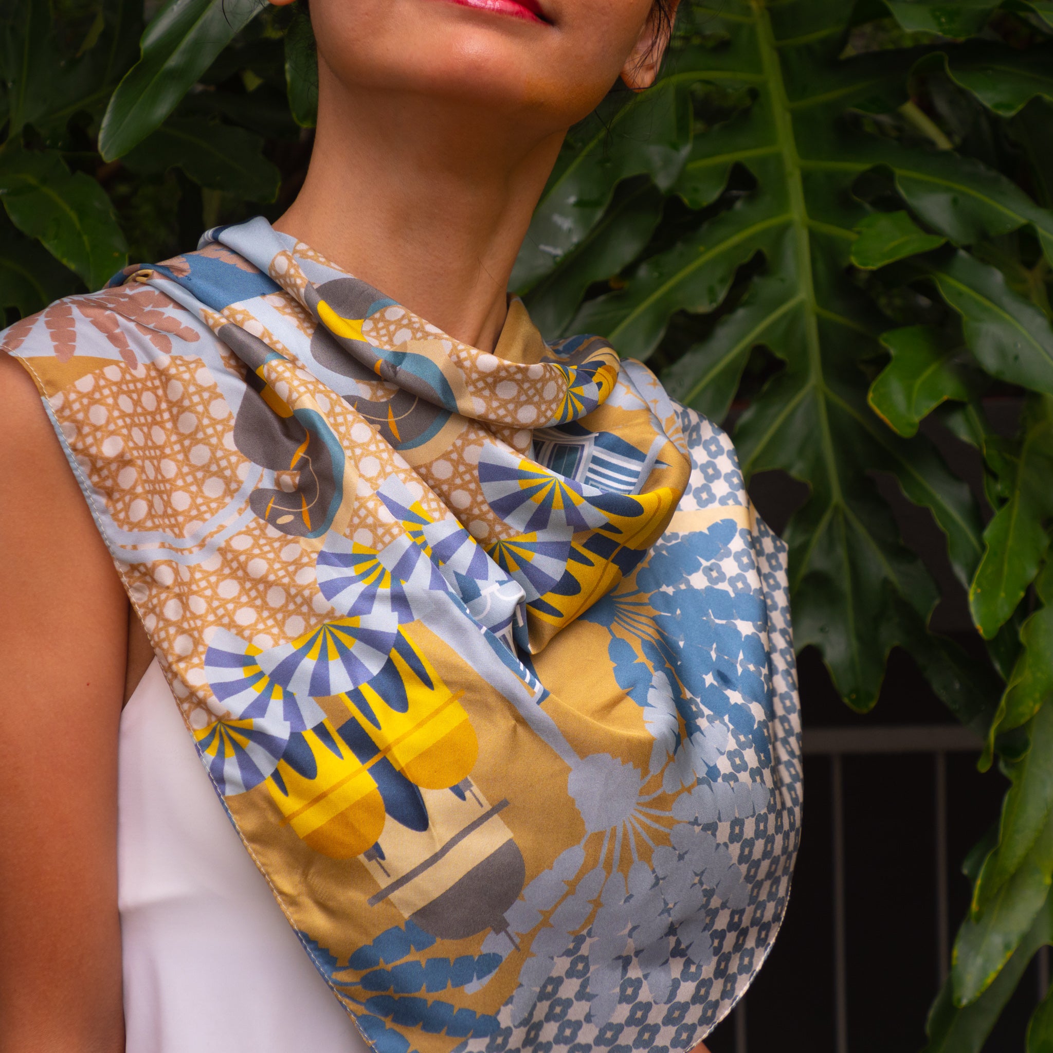 Enchanted Kampong Glam Silk Scarf