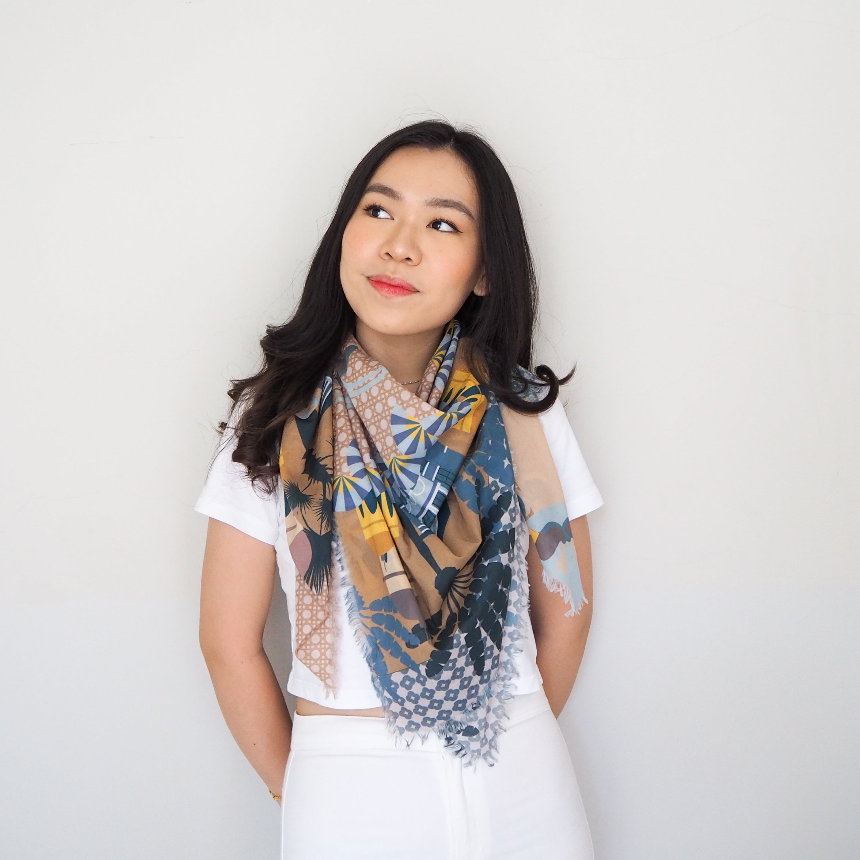 Enchanted Kampong Glam Cotton Scarf