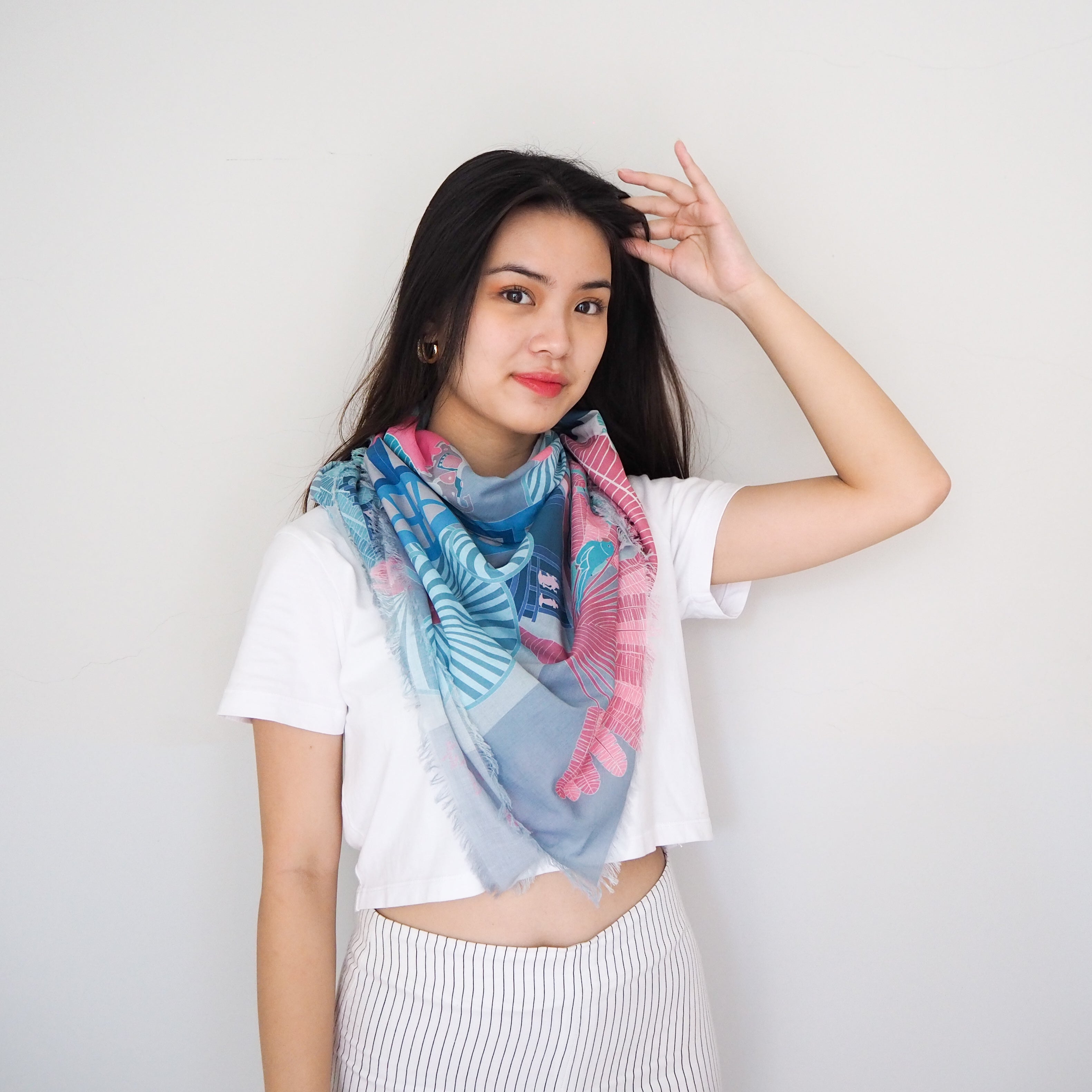 Flamboyant Little India Cotton Scarf