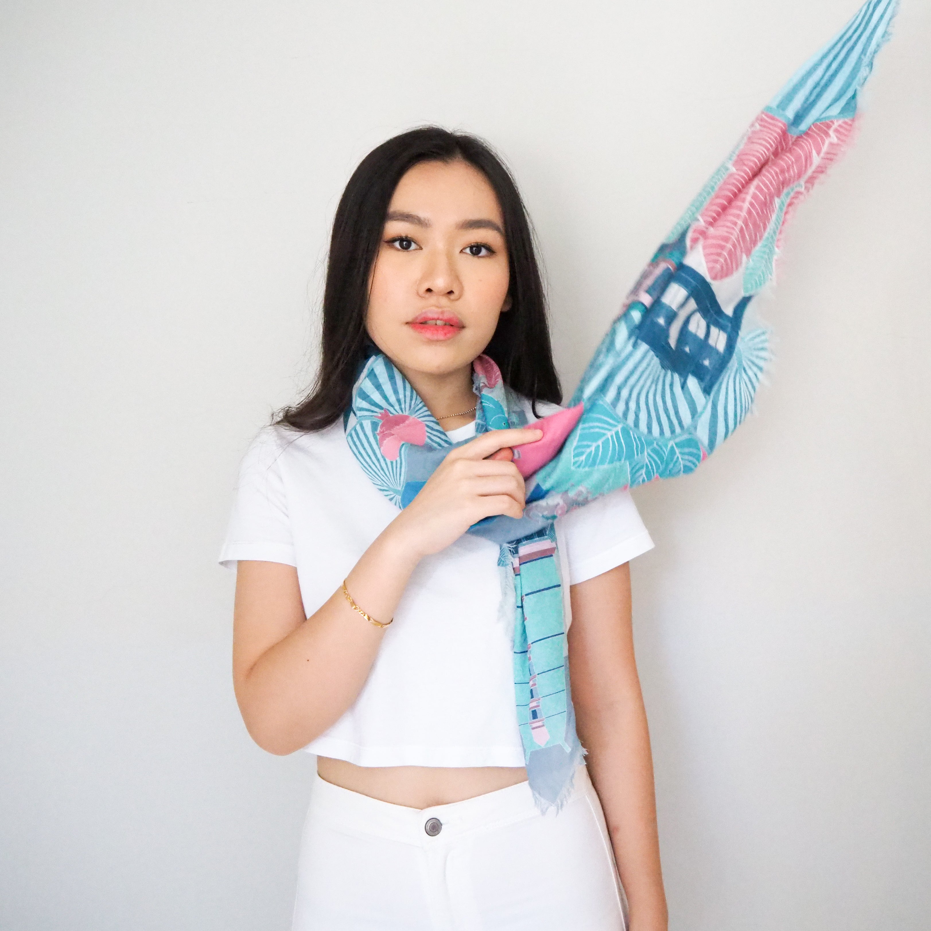 Flamboyant Little India Cotton Scarf