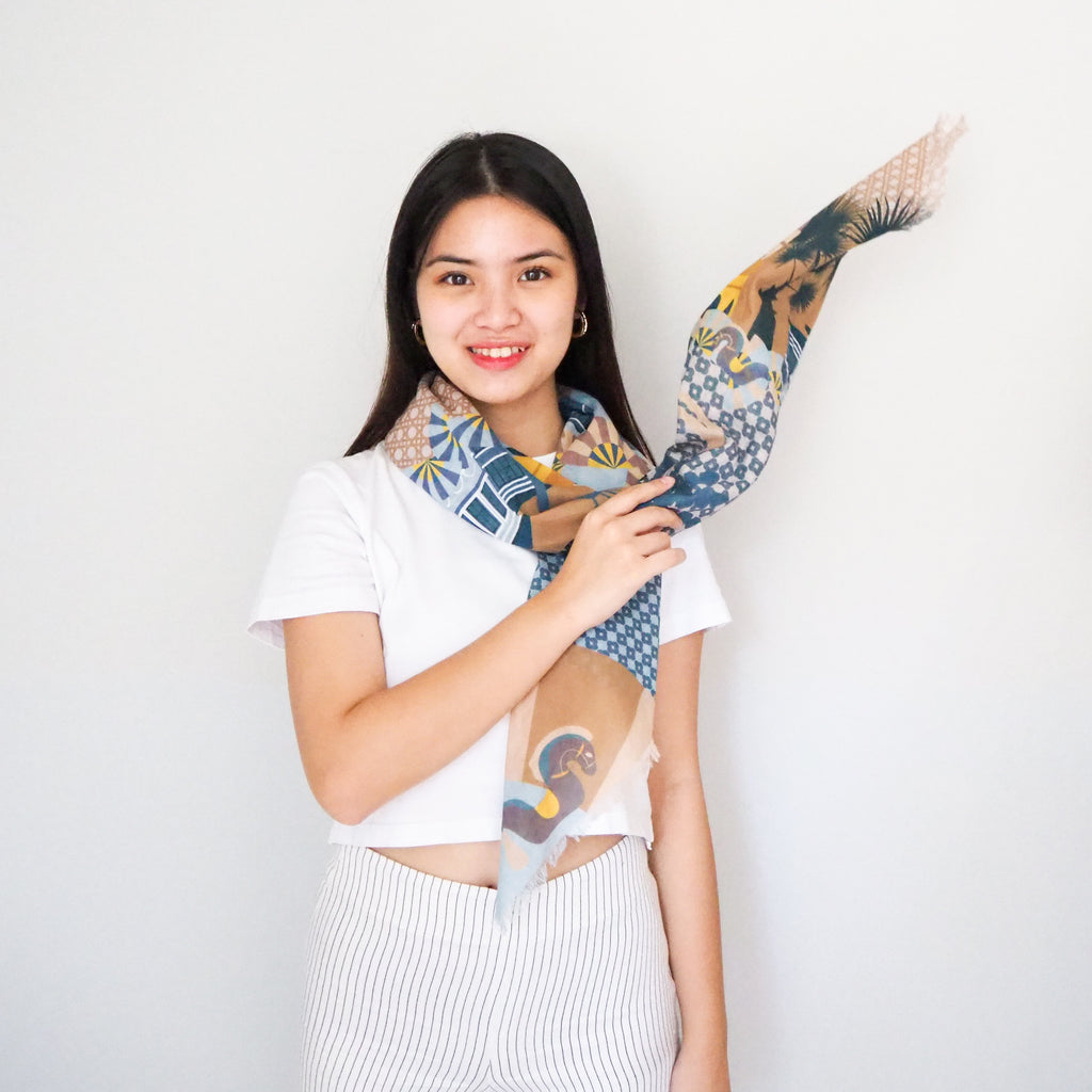 Enchanted Kampong Glam Cotton Scarf