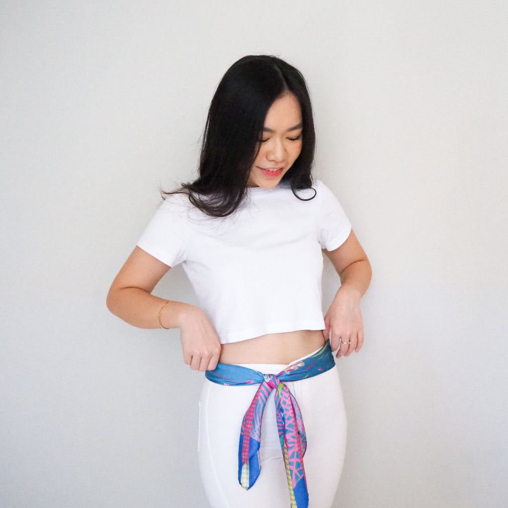 Dragons on Singapore Water Silk Scarf