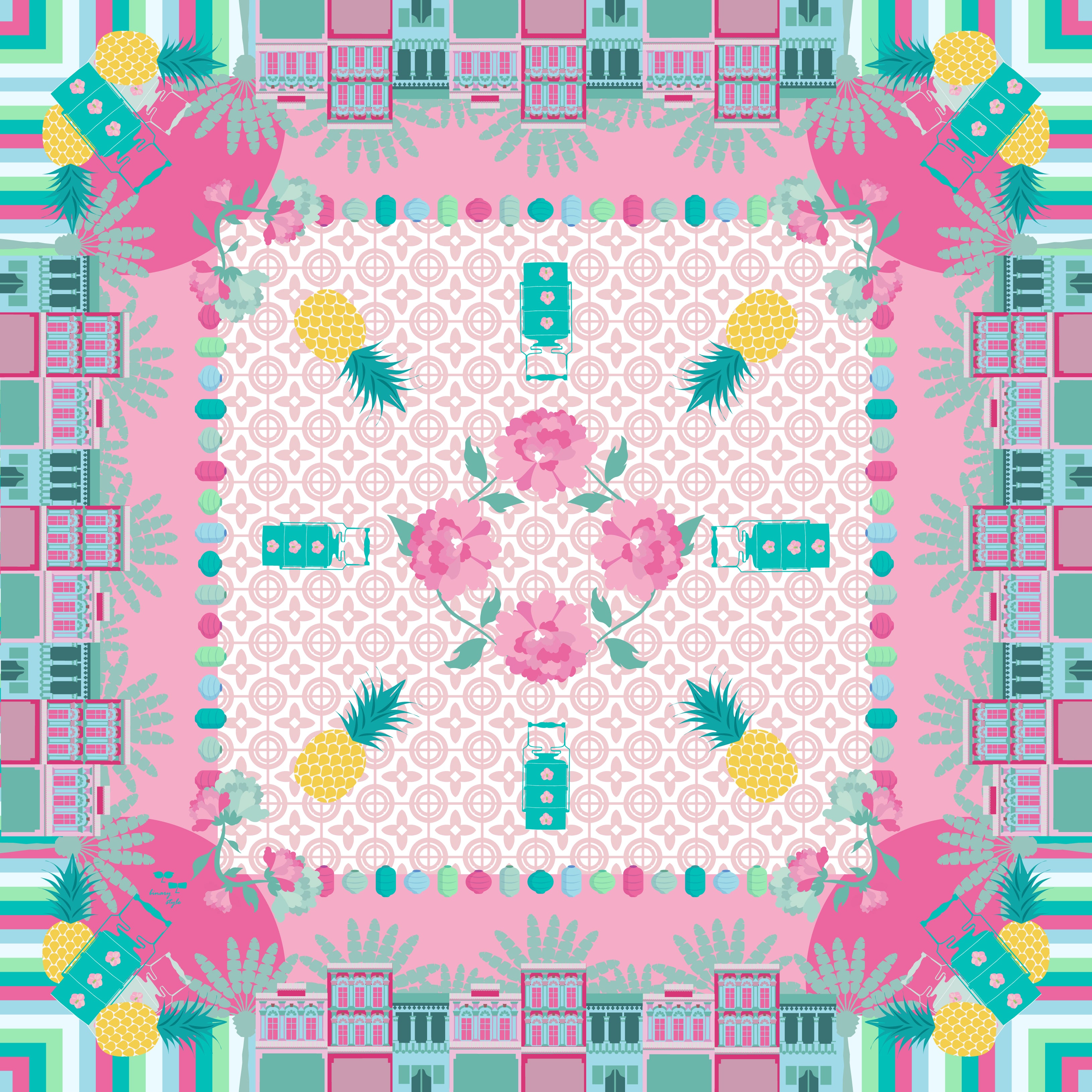 Peranakan Manis Cotton Scarf