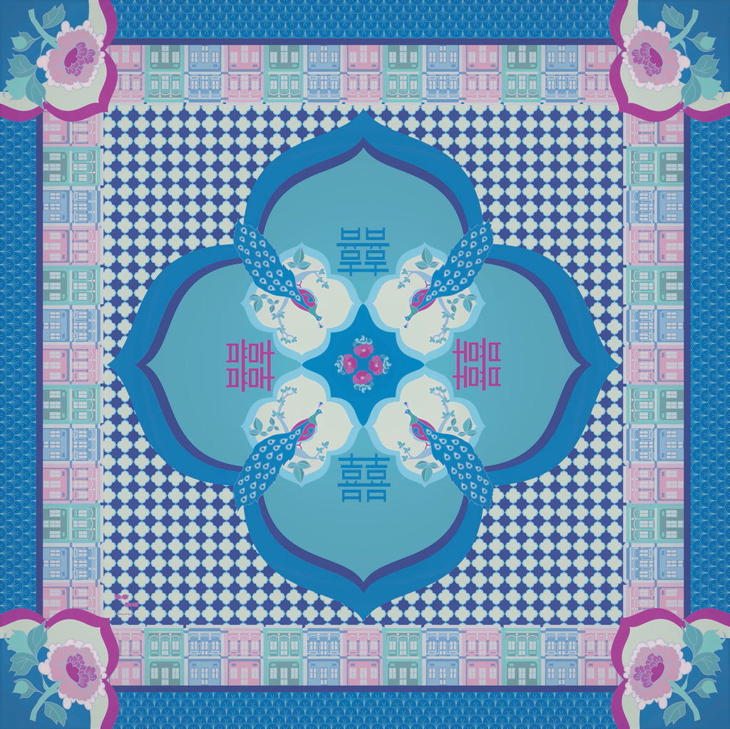 Peranakan Opulence Silk Scarf