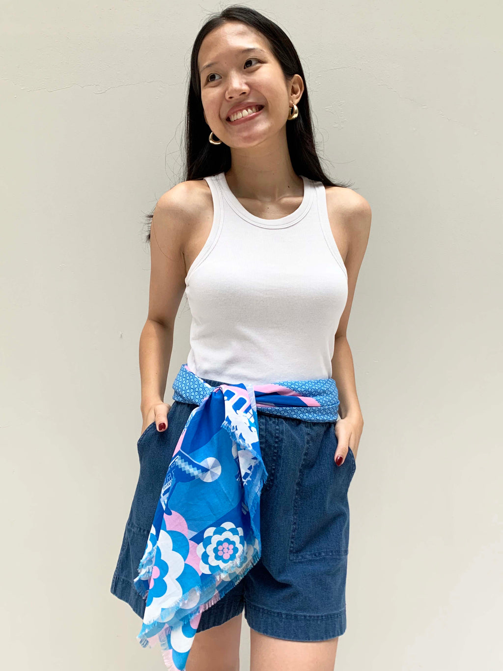 Singapore Era: Race Course Cotton Scarf